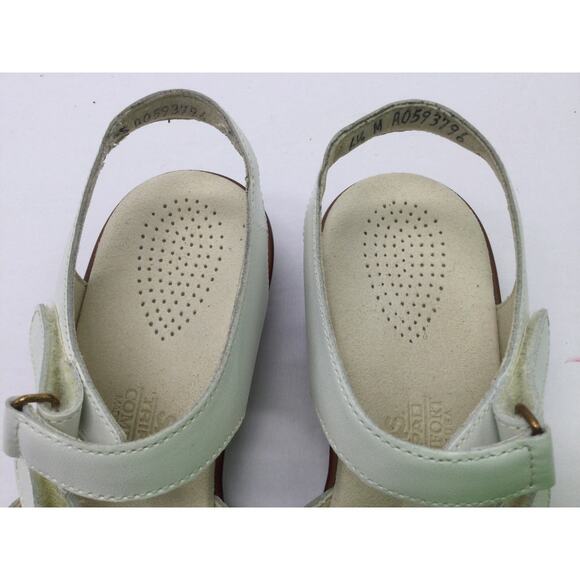SAS Tabby White Strappy Slingback Leather Sandal Womens 6.5M - Picture 7 of 12